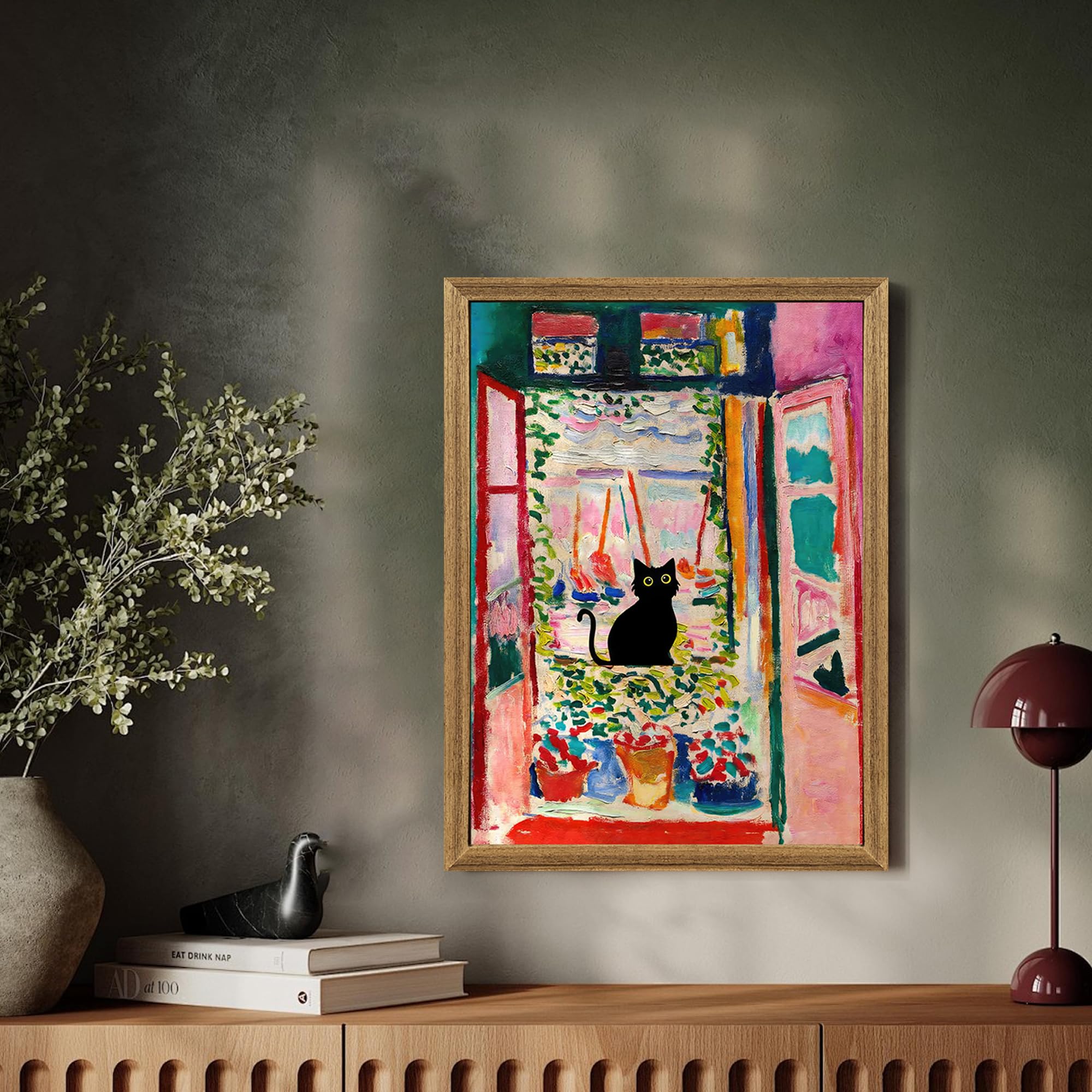 Amazon.com: Fantasy Artists Henri Matisse Cat Wall Art, Framed